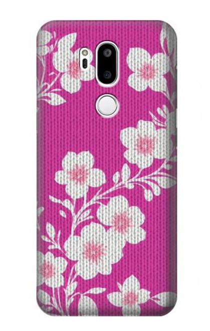 S3924 Cherry Blossom Pink Background Hülle Schutzhülle Taschen für LG G7 ThinQ