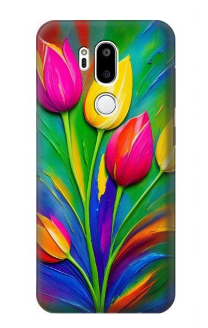 S3926 Colorful Tulip Oil Painting Hülle Schutzhülle Taschen für LG G7 ThinQ