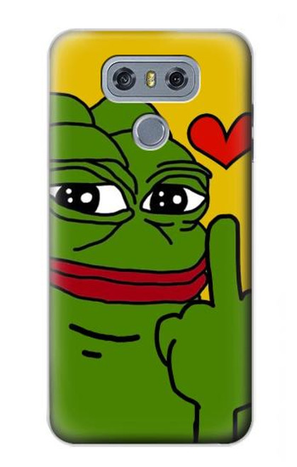 S3945 Pepe Love Middle Finger Hülle Schutzhülle Taschen für LG G6