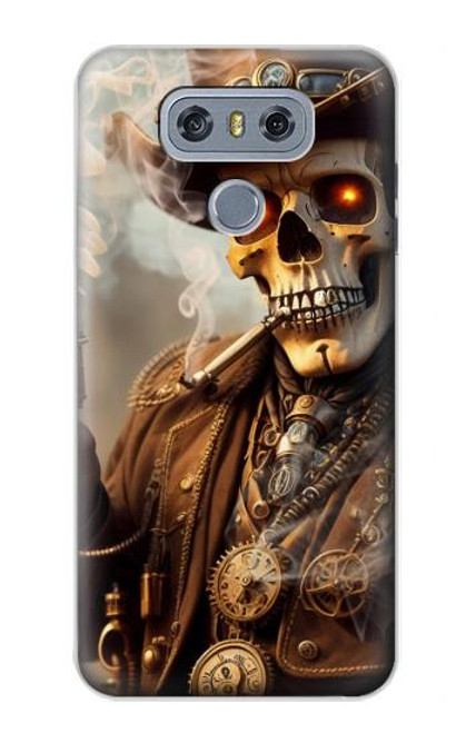 S3949 Steampunk Skull Smoking Hülle Schutzhülle Taschen für LG G6