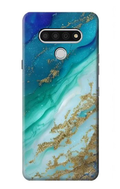 S3920 Abstract Ocean Blue Color Mixed Emerald Hülle Schutzhülle Taschen für LG Stylo 6
