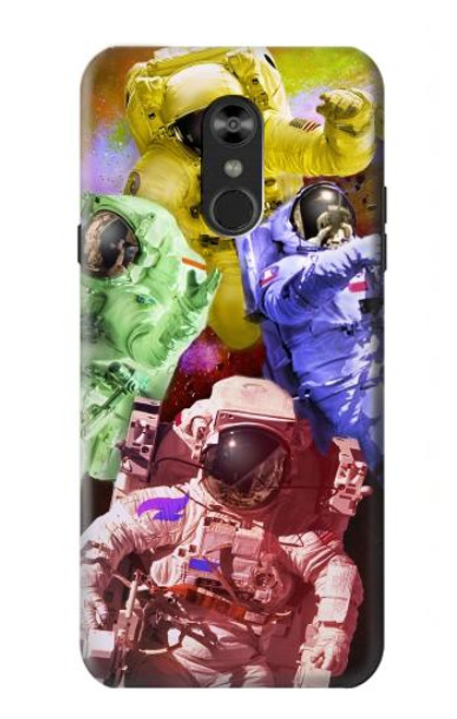 S3914 Colorful Nebula Astronaut Suit Galaxy Hülle Schutzhülle Taschen für LG Q Stylo 4, LG Q Stylus