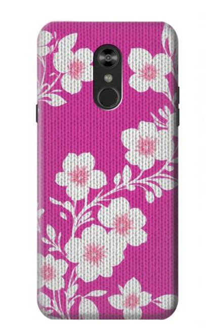 S3924 Cherry Blossom Pink Background Hülle Schutzhülle Taschen für LG Q Stylo 4, LG Q Stylus