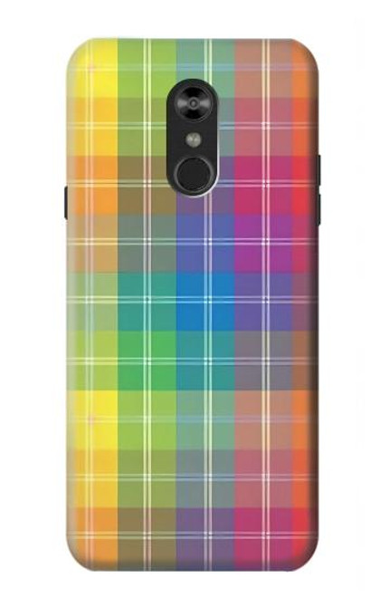 S3942 LGBTQ Rainbow Plaid Tartan Hülle Schutzhülle Taschen für LG Q Stylo 4, LG Q Stylus