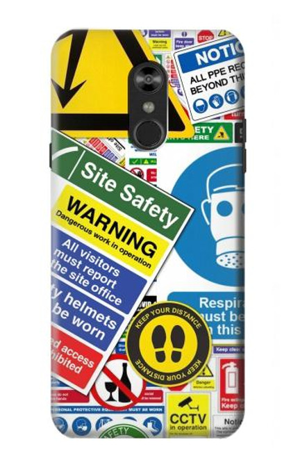 S3960 Safety Signs Sticker Collage Hülle Schutzhülle Taschen für LG Q Stylo 4, LG Q Stylus