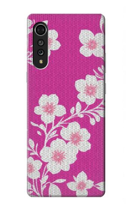 S3924 Cherry Blossom Pink Background Hülle Schutzhülle Taschen für LG Velvet