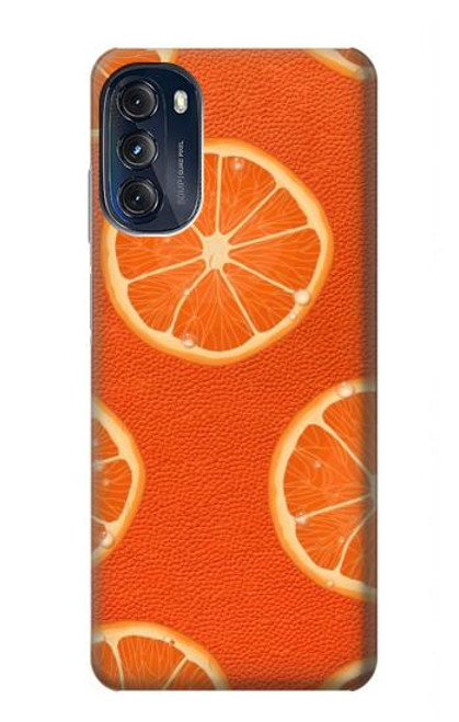 S3946 Seamless Orange Pattern Hülle Schutzhülle Taschen für Motorola Moto G (2022)