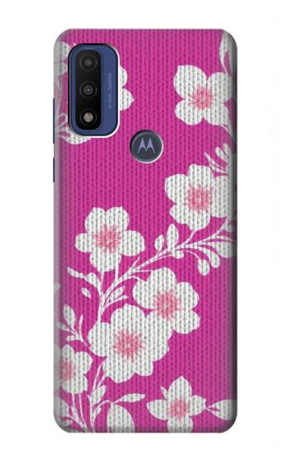 S3924 Cherry Blossom Pink Background Hülle Schutzhülle Taschen für Motorola G Pure