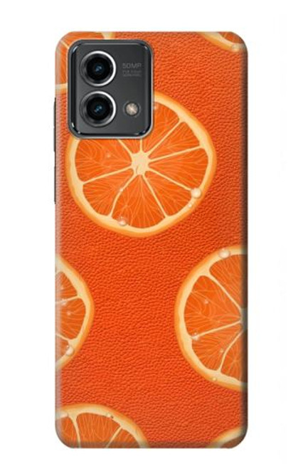 S3946 Seamless Orange Pattern Hülle Schutzhülle Taschen für Motorola Moto G Stylus 5G (2023)