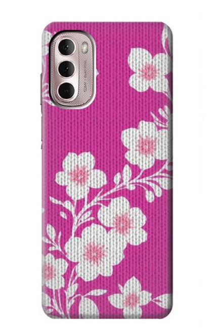 S3924 Cherry Blossom Pink Background Hülle Schutzhülle Taschen für Motorola Moto G Stylus 4G (2022)