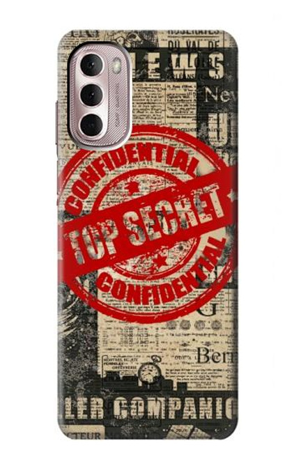 S3937 Text Top Secret Art Vintage Hülle Schutzhülle Taschen für Motorola Moto G Stylus 4G (2022)