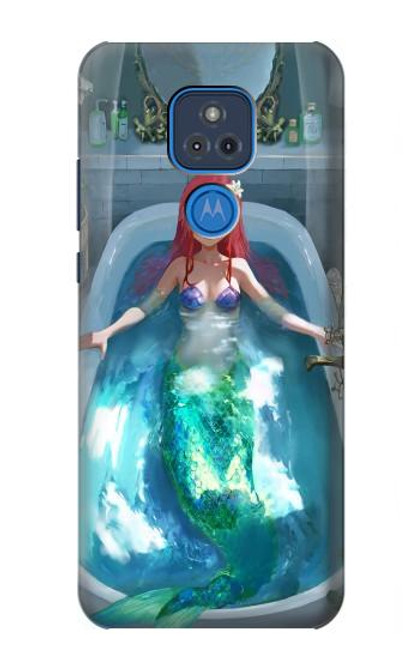 S3911 Cute Little Mermaid Aqua Spa Hülle Schutzhülle Taschen für Motorola Moto G Play (2021)