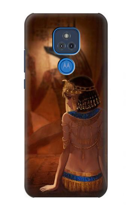 S3919 Egyptian Queen Cleopatra Anubis Hülle Schutzhülle Taschen für Motorola Moto G Play (2021)