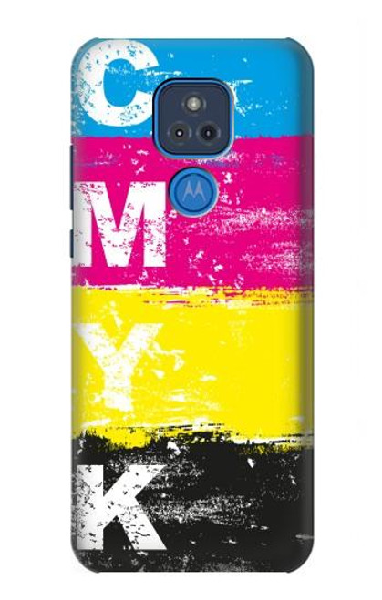S3930 Cyan Magenta Yellow Key Hülle Schutzhülle Taschen für Motorola Moto G Play (2021)