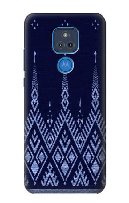 S3950 Textile Thai Blue Pattern Hülle Schutzhülle Taschen für Motorola Moto G Play (2021)