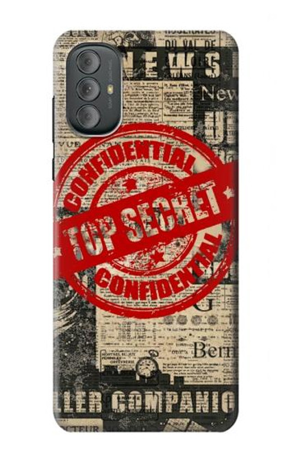 S3937 Text Top Secret Art Vintage Hülle Schutzhülle Taschen für Motorola Moto G Power 2022, G Play 2023