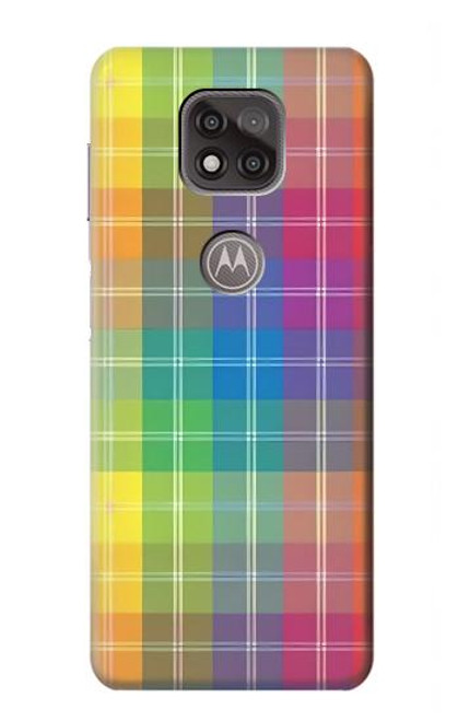S3942 LGBTQ Rainbow Plaid Tartan Hülle Schutzhülle Taschen für Motorola Moto G Power (2021)