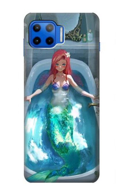 S3911 Cute Little Mermaid Aqua Spa Hülle Schutzhülle Taschen für Motorola Moto G 5G Plus