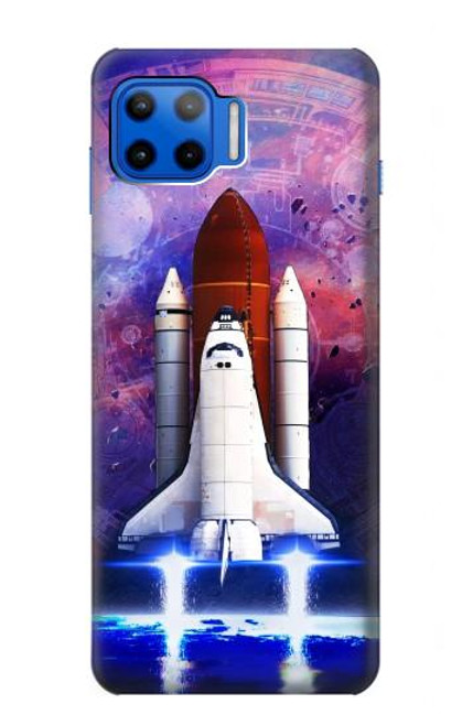 S3913 Colorful Nebula Space Shuttle Hülle Schutzhülle Taschen für Motorola Moto G 5G Plus