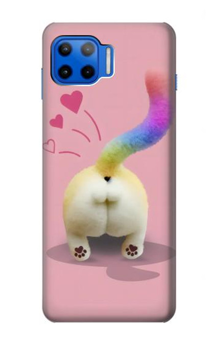 S3923 Cat Bottom Rainbow Tail Hülle Schutzhülle Taschen für Motorola Moto G 5G Plus
