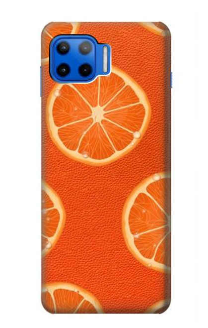 S3946 Seamless Orange Pattern Hülle Schutzhülle Taschen für Motorola Moto G 5G Plus