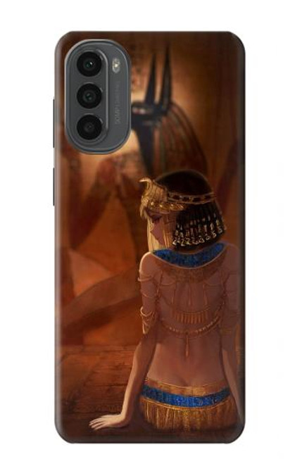 S3919 Egyptian Queen Cleopatra Anubis Hülle Schutzhülle Taschen für Motorola Moto G52, G82 5G