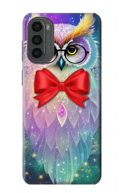 S3934 Fantasy Nerd Owl Hülle Schutzhülle Taschen für Motorola Moto G52, G82 5G