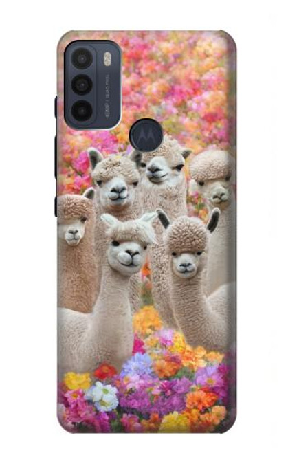 S3916 Alpaca Family Baby Alpaca Hülle Schutzhülle Taschen für Motorola Moto G50