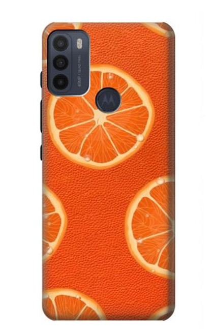 S3946 Seamless Orange Pattern Hülle Schutzhülle Taschen für Motorola Moto G50