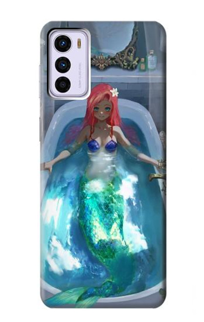 S3912 Cute Little Mermaid Aqua Spa Hülle Schutzhülle Taschen für Motorola Moto G42