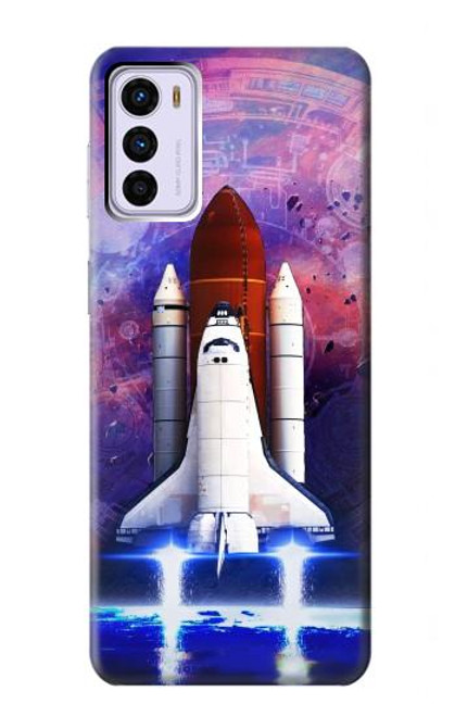 S3913 Colorful Nebula Space Shuttle Hülle Schutzhülle Taschen für Motorola Moto G42