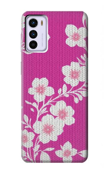 S3924 Cherry Blossom Pink Background Hülle Schutzhülle Taschen für Motorola Moto G42