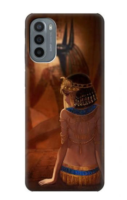 S3919 Egyptian Queen Cleopatra Anubis Hülle Schutzhülle Taschen für Motorola Moto G31