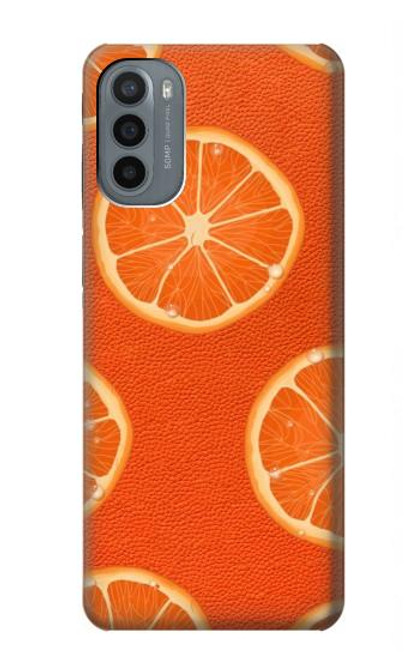 S3946 Seamless Orange Pattern Hülle Schutzhülle Taschen für Motorola Moto G31