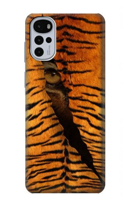 S3951 Tiger Eye Tear Marks Hülle Schutzhülle Taschen für Motorola Moto G22