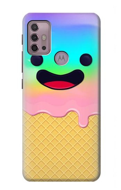 S3939 Ice Cream Cute Smile Hülle Schutzhülle Taschen für Motorola Moto G30, G20, G10