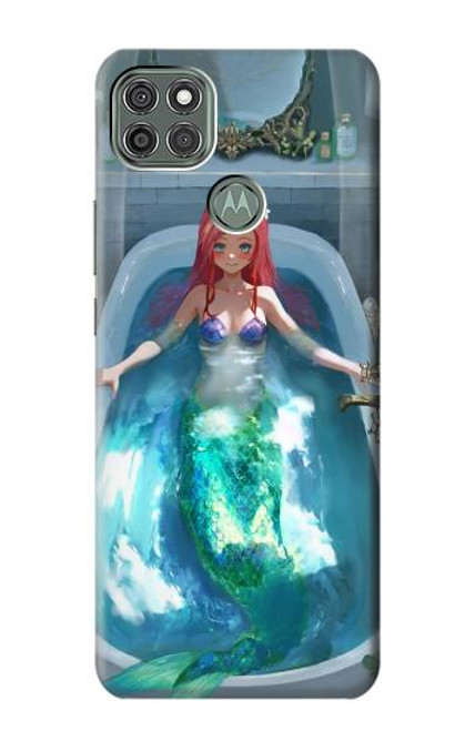 S3911 Cute Little Mermaid Aqua Spa Hülle Schutzhülle Taschen für Motorola Moto G9 Power