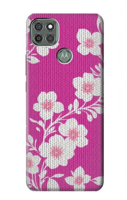 S3924 Cherry Blossom Pink Background Hülle Schutzhülle Taschen für Motorola Moto G9 Power