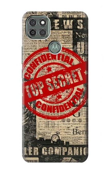 S3937 Text Top Secret Art Vintage Hülle Schutzhülle Taschen für Motorola Moto G9 Power
