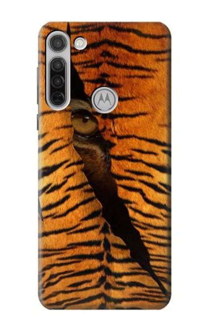 S3951 Tiger Eye Tear Marks Hülle Schutzhülle Taschen für Motorola Moto G8