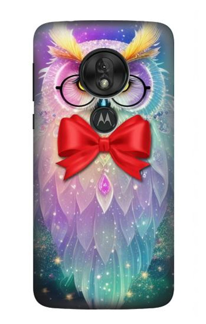 S3934 Fantasy Nerd Owl Hülle Schutzhülle Taschen für Motorola Moto G7 Play