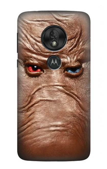 S3940 Leather Mad Face Graphic Paint Hülle Schutzhülle Taschen für Motorola Moto G7 Play