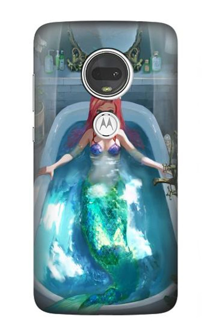S3911 Cute Little Mermaid Aqua Spa Hülle Schutzhülle Taschen für Motorola Moto G7, Moto G7 Plus