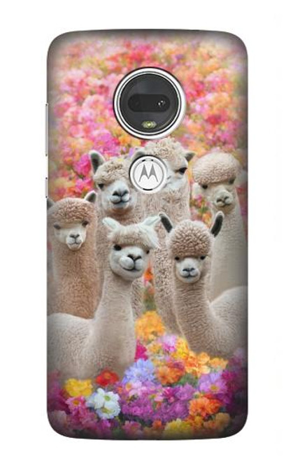 S3916 Alpaca Family Baby Alpaca Hülle Schutzhülle Taschen für Motorola Moto G7, Moto G7 Plus
