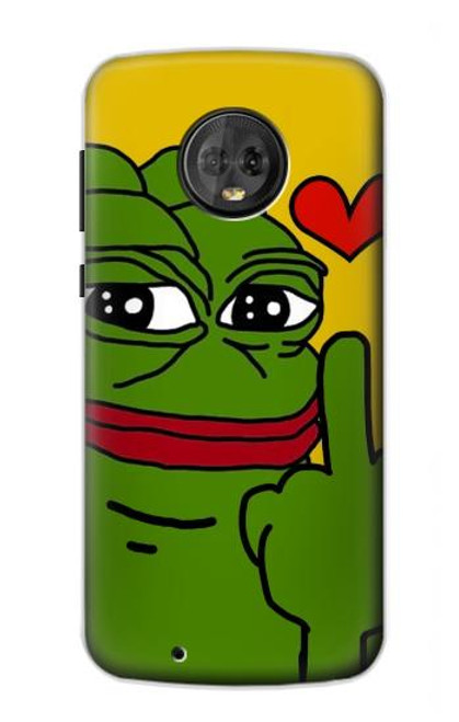 S3945 Pepe Love Middle Finger Hülle Schutzhülle Taschen für Motorola Moto G6