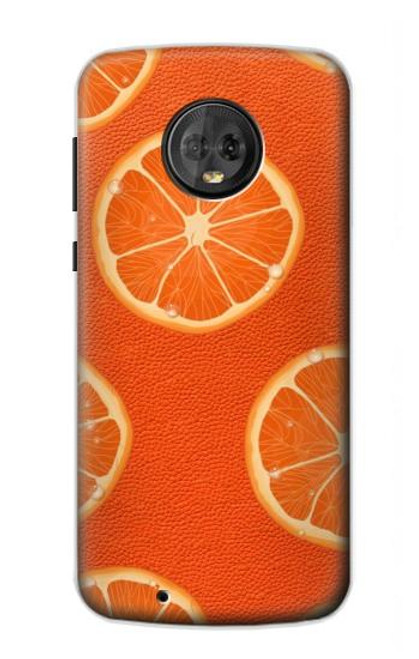 S3946 Seamless Orange Pattern Hülle Schutzhülle Taschen für Motorola Moto G6