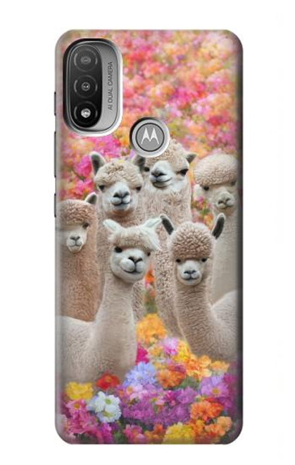 S3916 Alpaca Family Baby Alpaca Hülle Schutzhülle Taschen für Motorola Moto E20,E30,E40