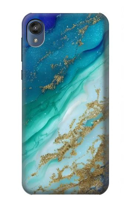 S3920 Abstract Ocean Blue Color Mixed Emerald Hülle Schutzhülle Taschen für Motorola Moto E6, Moto E (6th Gen)