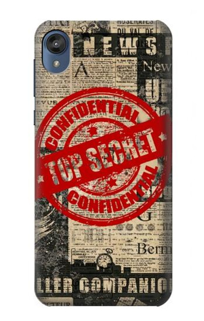 S3937 Text Top Secret Art Vintage Hülle Schutzhülle Taschen für Motorola Moto E6, Moto E (6th Gen)