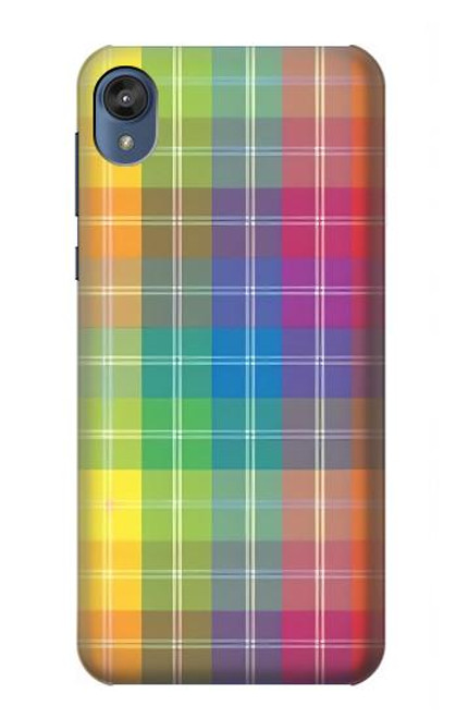 S3942 LGBTQ Rainbow Plaid Tartan Hülle Schutzhülle Taschen für Motorola Moto E6, Moto E (6th Gen)